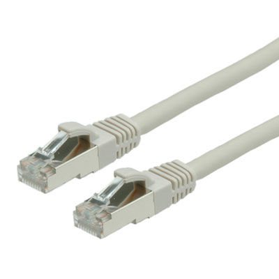 LATIGUILLO RJ45 1 M. CAT.6 S/FTP (PIMF) AWG28 COBRE FLEXIBLE  LIBRE DE HALOGENO GRIS VALUE