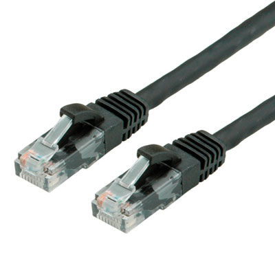 LATIGUILLO RJ45 0,5 M. CAT.6 UTP AWG 24 CCA LIBRE DE HALOGENO NEGRO VALUE