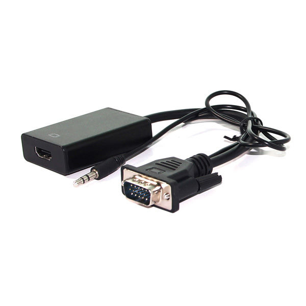 ADAPTADOR VGA A HDMI, VGA+AUDIO M -  HDMI H, 15 CMS  VALUE