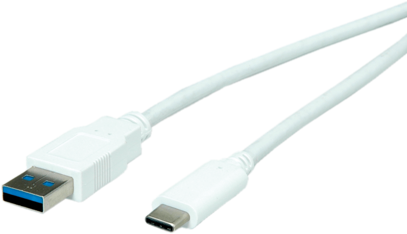 CABLE  USB 3.2 GEN 1 A MACHO  - TIPO C  MACHO , 1 M BLANCO VALUE