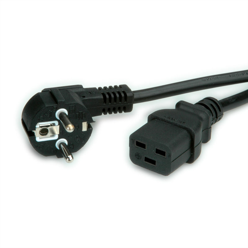 CABLE DE ALIMENTACION SCHUKO , IEC320 - C19 16A , NEGRO , 3,0 METROS VALUE