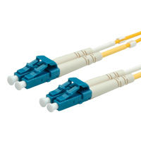 CABLE FIBRA OPTICA 1 M DUPLEX MONOMODO  9/125", LC-LC, AMARILLO VALUE