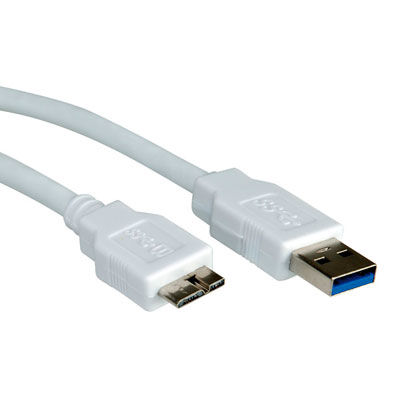 CABLE USB 3.0 0,8 M. AM/ MICRO B M BEIGE STANDARD