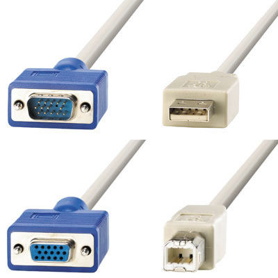 CABLE KVM 1,8 M. HDB15M-HDB15H USB TIPO A-B