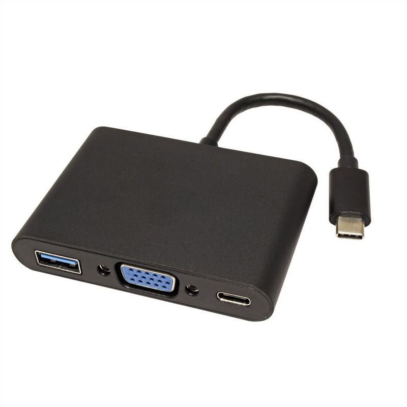 CONVERTIDOR TIPO  C - VGA, M/H, 1x USB3.0 A H, 1x PD (Power Delivery)