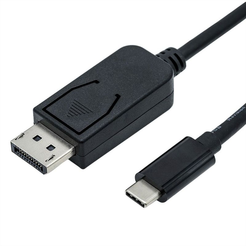 CABLE USB TIPO C - DisplayPort v1.2,, M/M, NEGRO, 1.0 m ROLINE