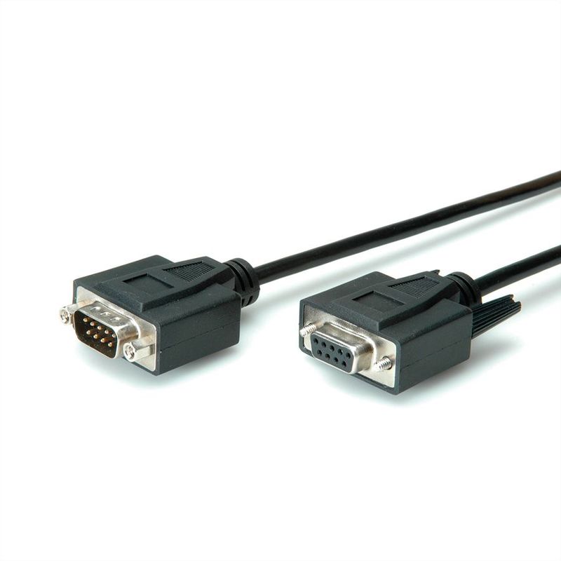 CABLE SERIE 1 M DB9 M/H, RS232, CON TORNILLOS BEGRO VALUE-gallery-thumb-0