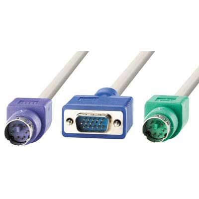 CABLE KVM 3 M.   TECL. 2XMD6M/RATON 2XMD6M/ MONITOR HDB15M-HDB15M