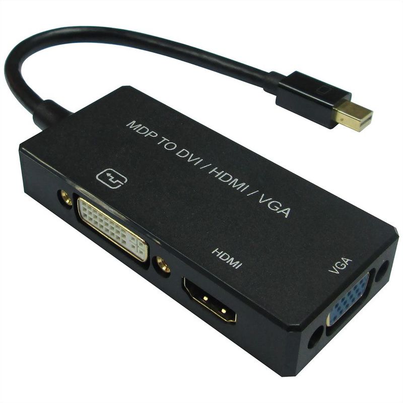 VALUE Mini DisplayPort - DVI/DP/HDMI Adapter, Mini DP M - DVI/DP/HDMI F, v1.2-gallery-thumb-2