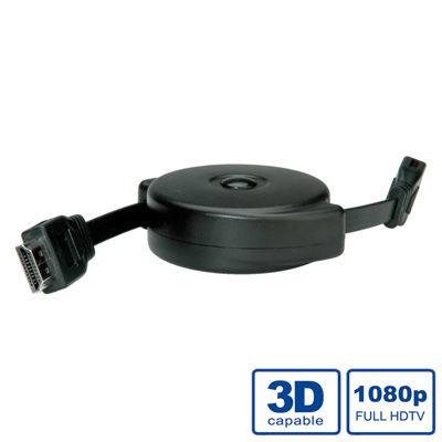 CABLE HDMI 1,2 M HDMI M/HDMI M ALTA VELOCIDAD CON ETHERNET RETRACTIL VALUE