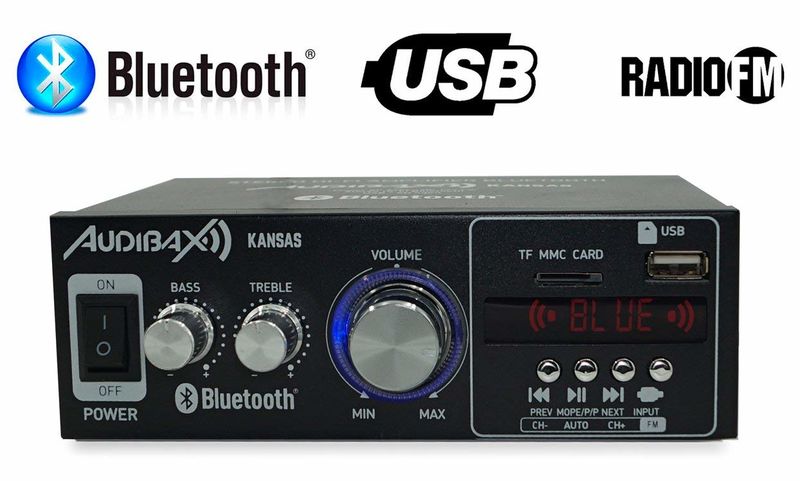 Audibax KANSAS Amplificador HiFi con Bluetooth / MP3 / FM 2 x 40W