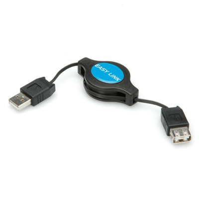 CABLE USB 2.0 1,2 M. A M/A H  PROLONGADOR RETRACTIL