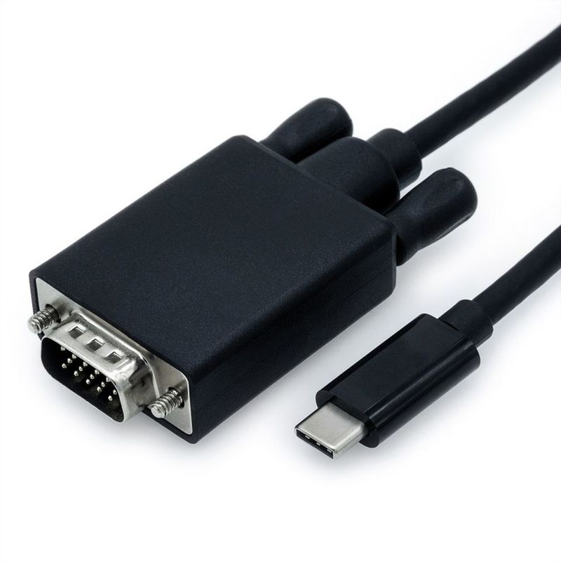 CABLE USB TIPO C 3 MTS. TIPO C - VGA , M/M, NEGRO VALUE