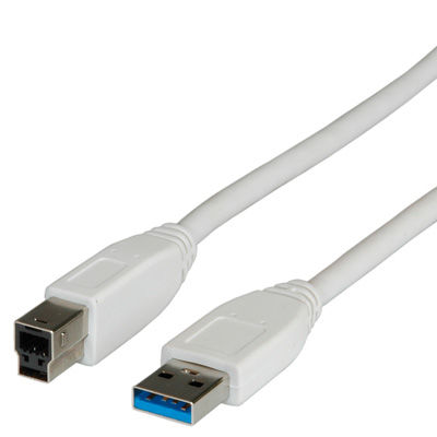 CABLE USB 3.0 1,8 M. A-B BLANCO VALUE