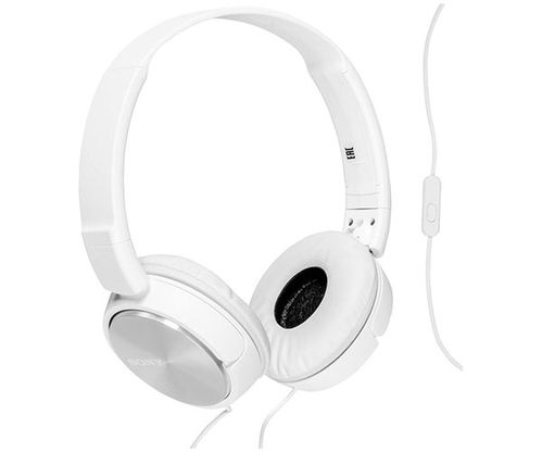 AURICULARES ESTEREO DIADEMA PLEGABLE CON MICROFONO PARA MP3 CON CABLE 1,2  METROS BLANCO SONY