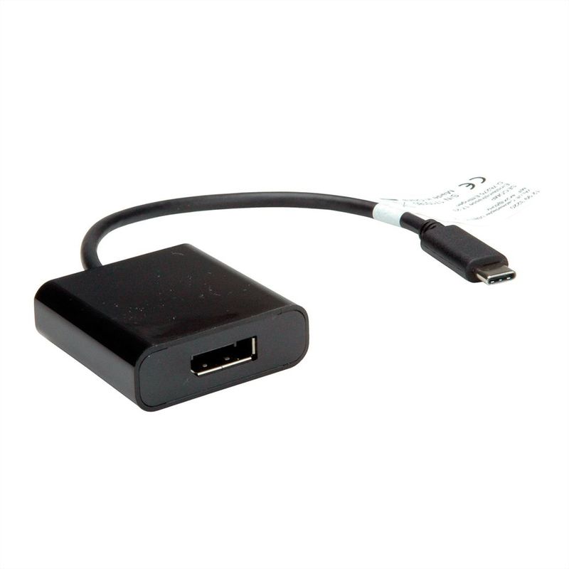 CONVERTIDOR USB 3.1 TIPO C MACHO - DP DISPLY PORT HEMBRA 4K2K@60Hz NEGRO VALUE
