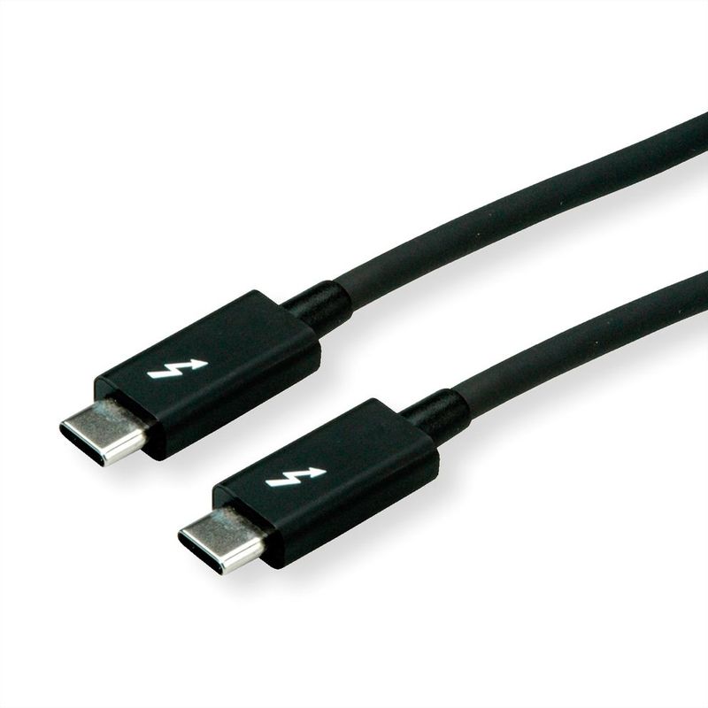 Cable Thunderbolt™ 3  2 M ,USB TIPO C ,  HASTA 40GBit, 20V 5A 100 W. , M/M, NEGRO ROLINE