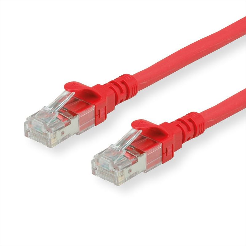 LATIGUILLO RJ45 1,5 M UTP CAT.6A, COBRE, LIBRE DE HALOGENO, COMPONENT LEVEL, ROJO, ROLINE