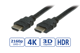 CABLE HDMI 2.0 3 M 4K/3D/HDR  + ETHERNET, M/M, NEGRO  3480x2160 60 Hz STANDARD