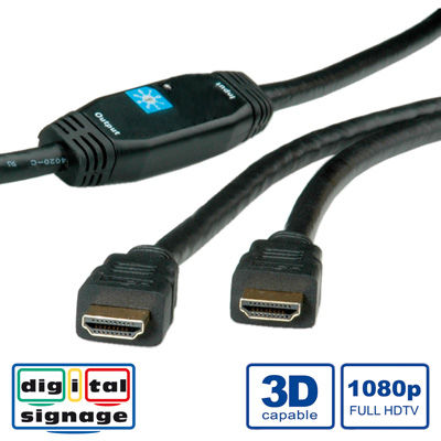 CABLE HDMI 30 M. HDMI M/HDMI M ALTA VELOCIDAD CON REPETIDOR 1920x1080 ROLINE