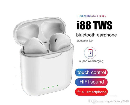 Mini auriculares Bluetooth 5.0 Bluetooth  con micrófono ANDROID/IOS con caja de carga Blanco