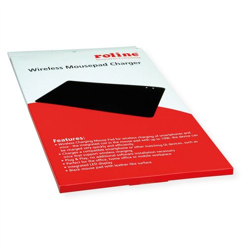 Alfombrilla de carga inalmbrica para telfonos inteligentes y ratones, 10W ROLINE