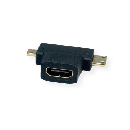 ADAPTADOR HDMI EN TVALUE HDMI T - HDMI - HDMI Mini + HDMI Micro