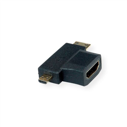 ADAPTADOR HDMI EN TVALUE HDMI T - HDMI - HDMI Mini + HDMI Micro