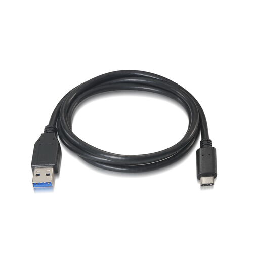 CABLE USB 3.1 GEN2 10 GBPS 3 A  TIPO C M / A M 3 A. NEGRO 1 M
