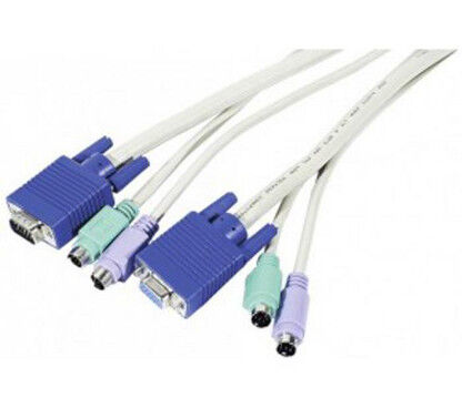 CABLE KVM 1,8 M.   TECL. 2XMD6M/RATON 2XMD6M/ MONITOR HDB15M-HDB15H ROLINE