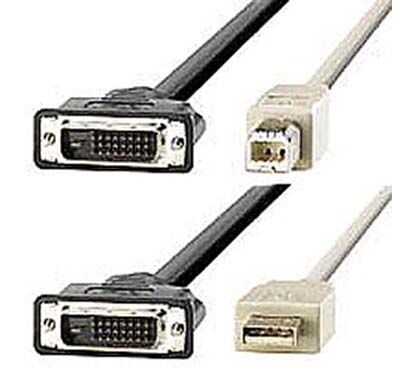 CABLE KVM 3 M. DVI M + USB A  /  DVI M + USB B