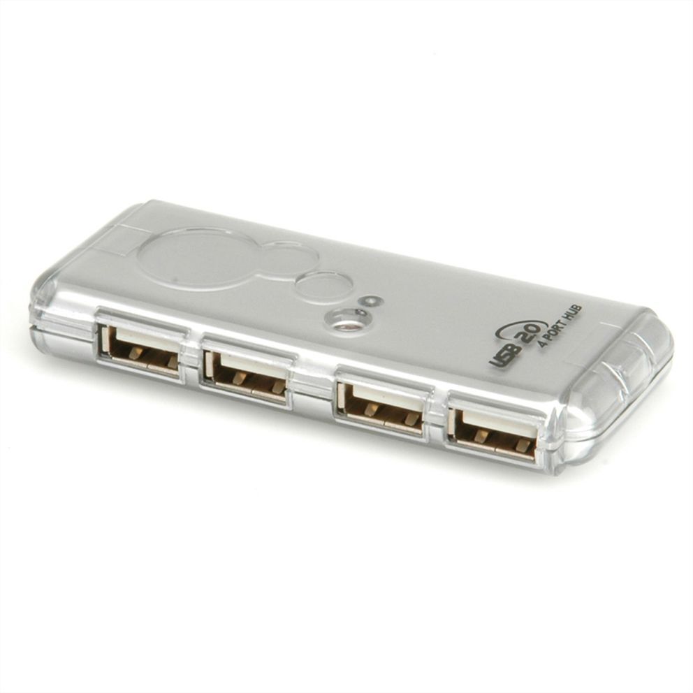 HUB USB 2.0 EXTERNO 4 PUERTOS SLIM SIN ALIMENTACION VALUE