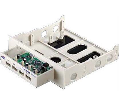 HUB USB 2.0 INTERNO 4 PUERTOS FORMATO 3,5 COLOR BLANCO + ADAPTADOR DE 5,25